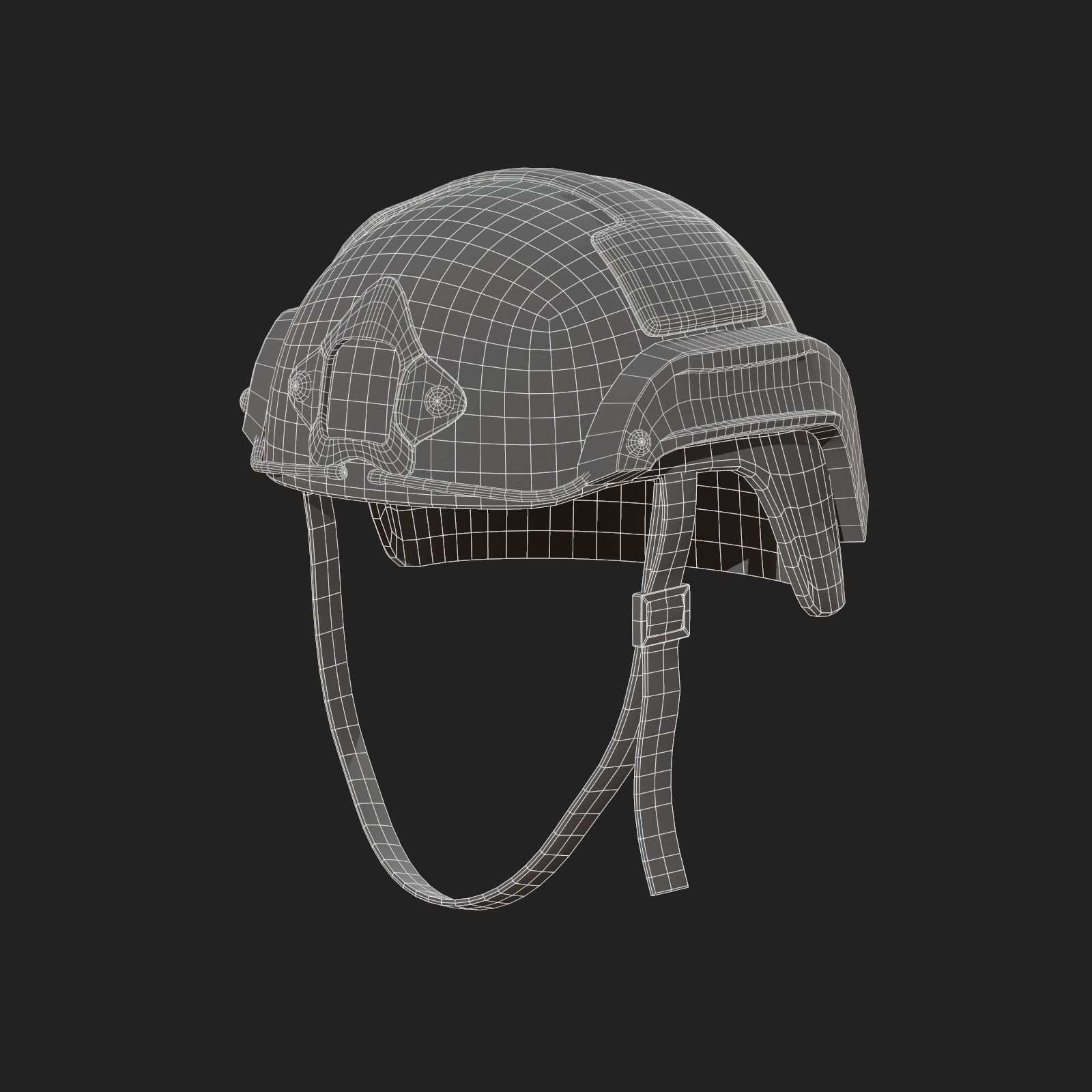 Helmet scifi military combat soldier armor Low-poly 3D model_10