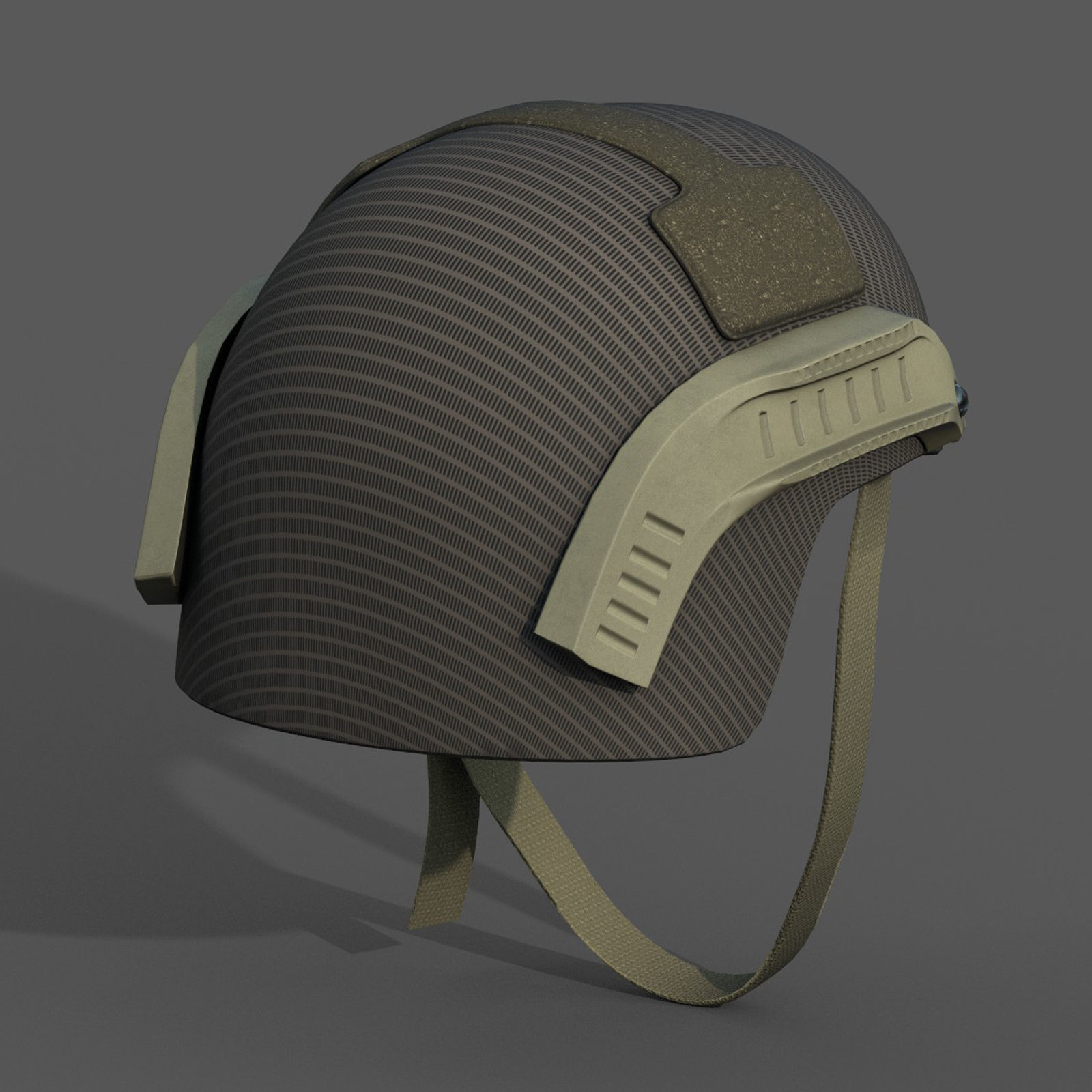 Helmet scifi military combat soldier armor Low-poly 3D model_7