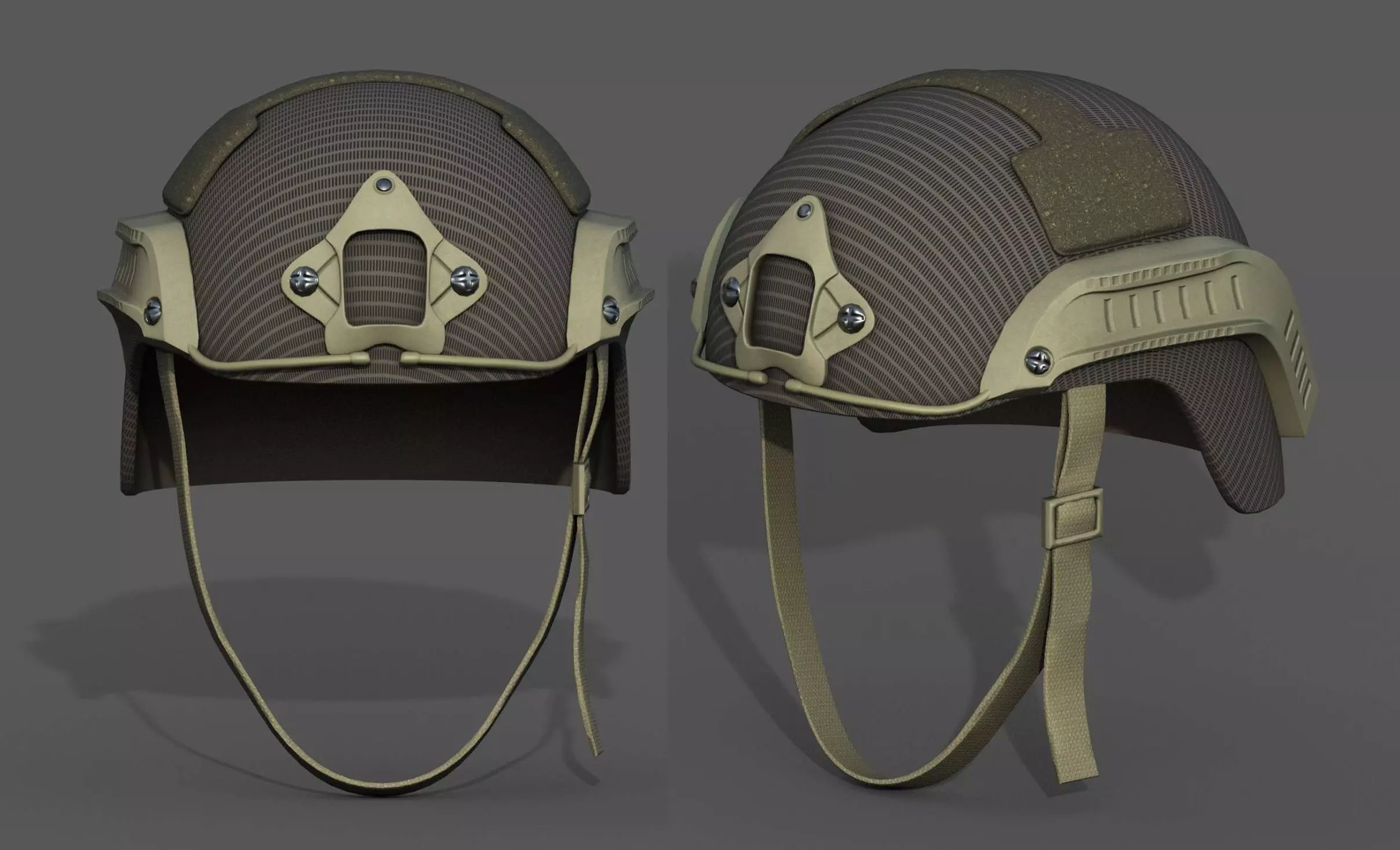 Helmet scifi military combat soldier armor Low-poly 3D model_0