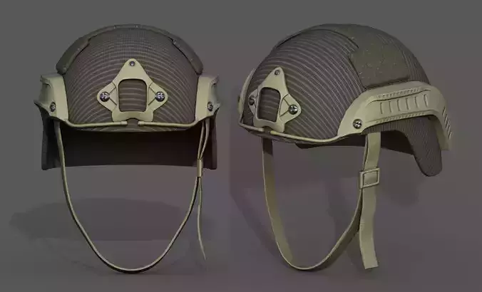 Helmet scifi military combat soldier armor Low-poly 3D model Helmet scifi military combat soldier armor Low-poly 3D model