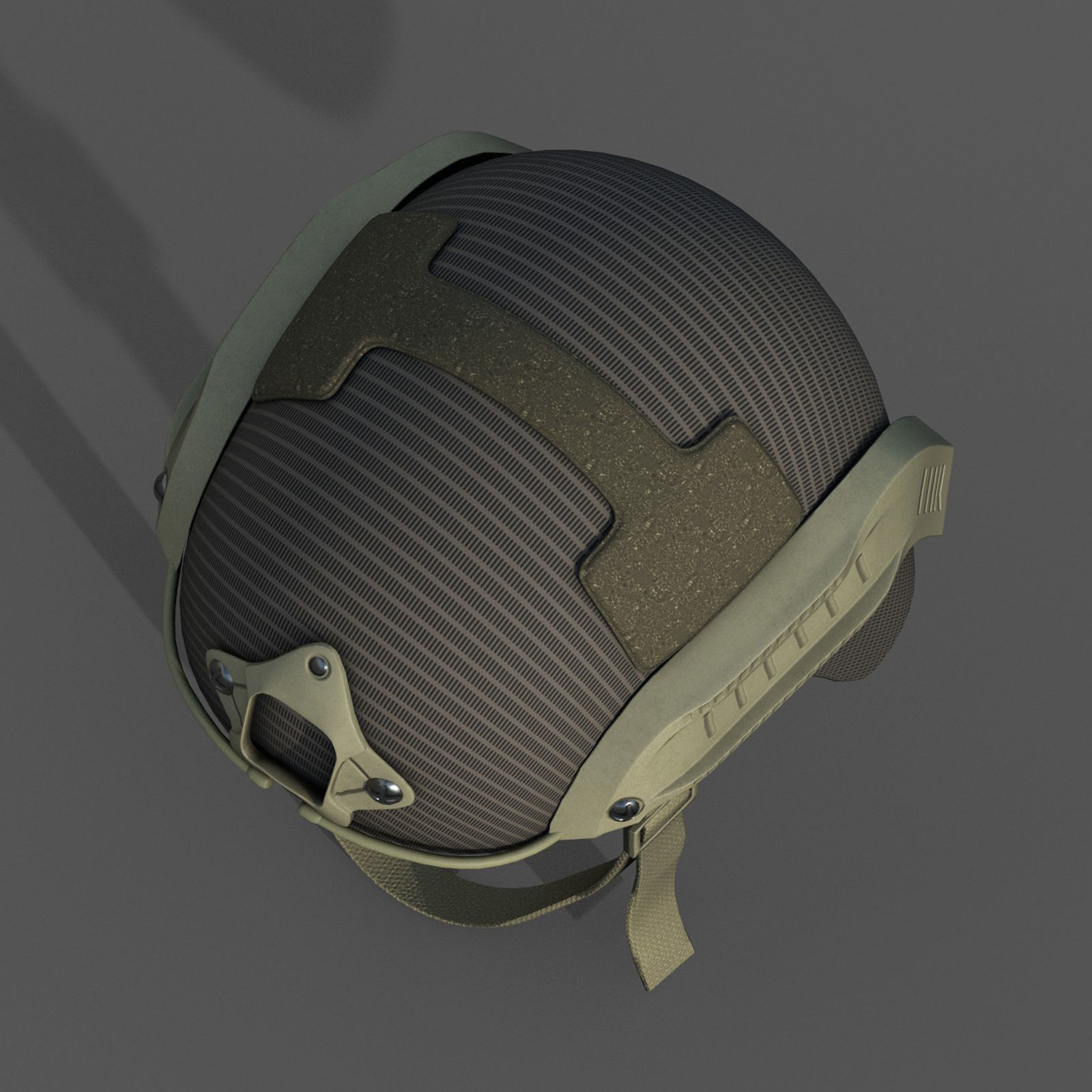 Helmet scifi military combat soldier armor Low-poly 3D model_9