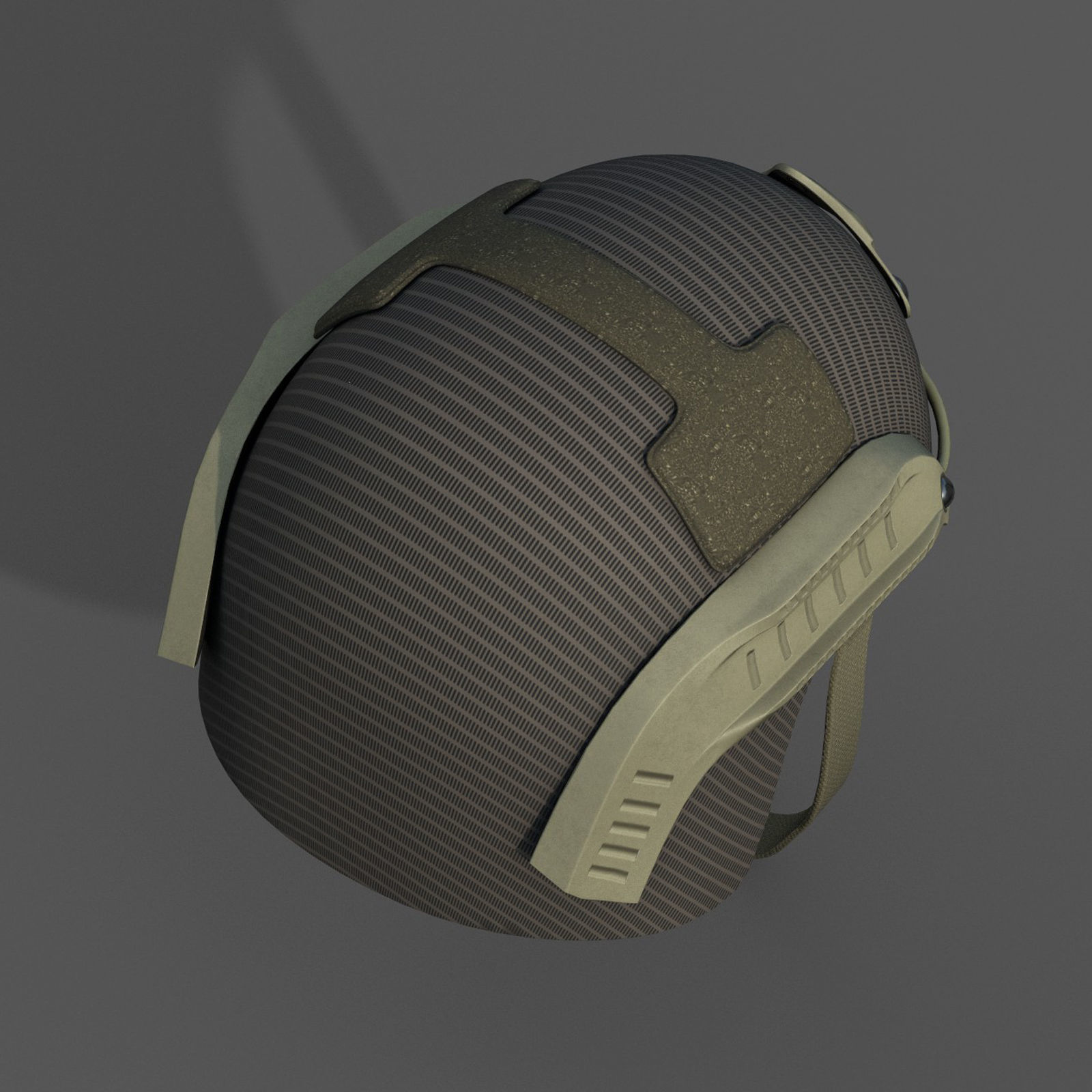 Helmet scifi military combat soldier armor Low-poly 3D model_8