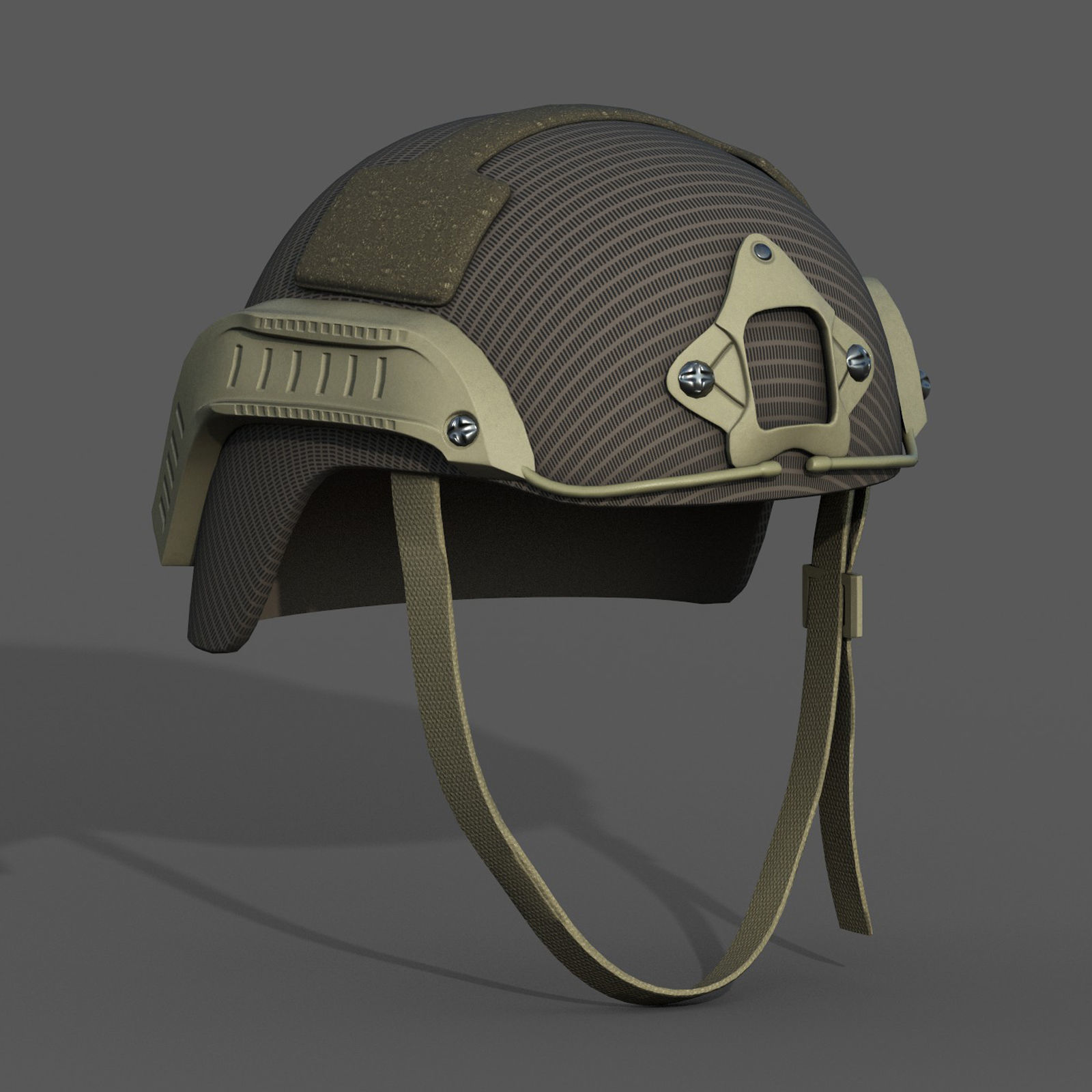 Helmet scifi military combat soldier armor Low-poly 3D model_3