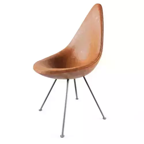 Fritz Hansen Drop leather dining chair