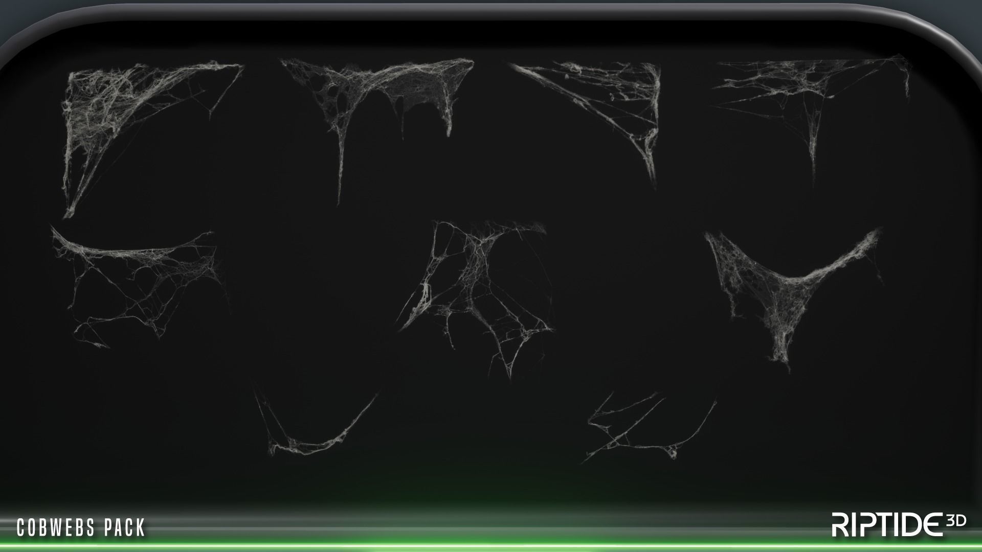 Cobwebs Pack Low-poly 3D model_2