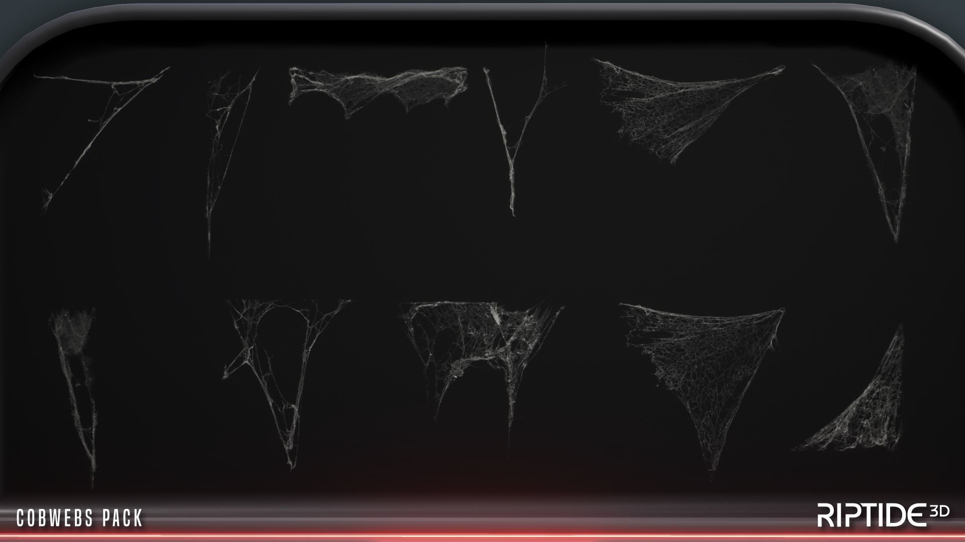 Cobwebs Pack Low-poly 3D model_1