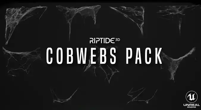 Cobwebs Pack Low-poly 3D model