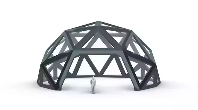 Geodesic Dome Large with Frame and Panels and Entryway