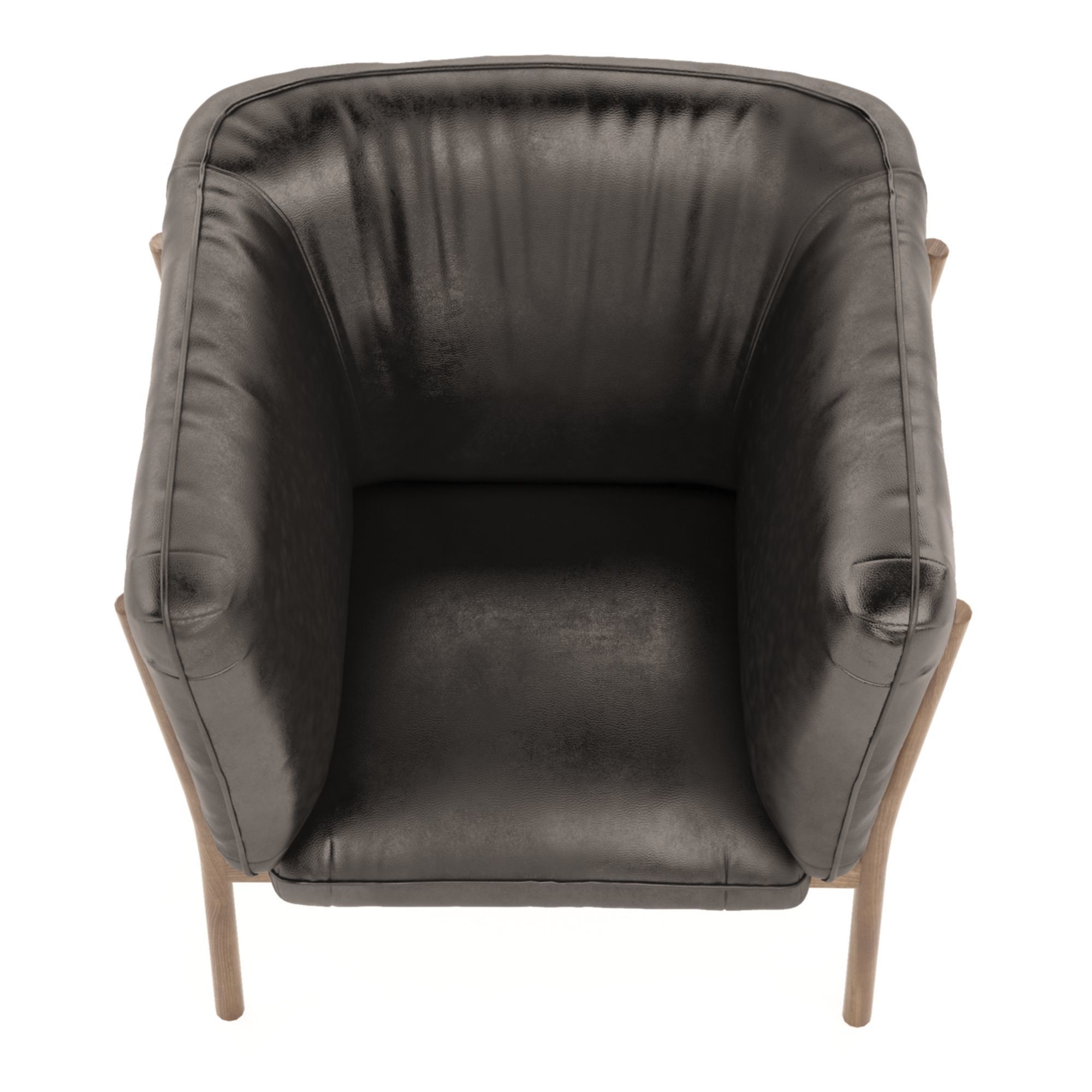 Ton Dowel Black Armchair 3D model_5