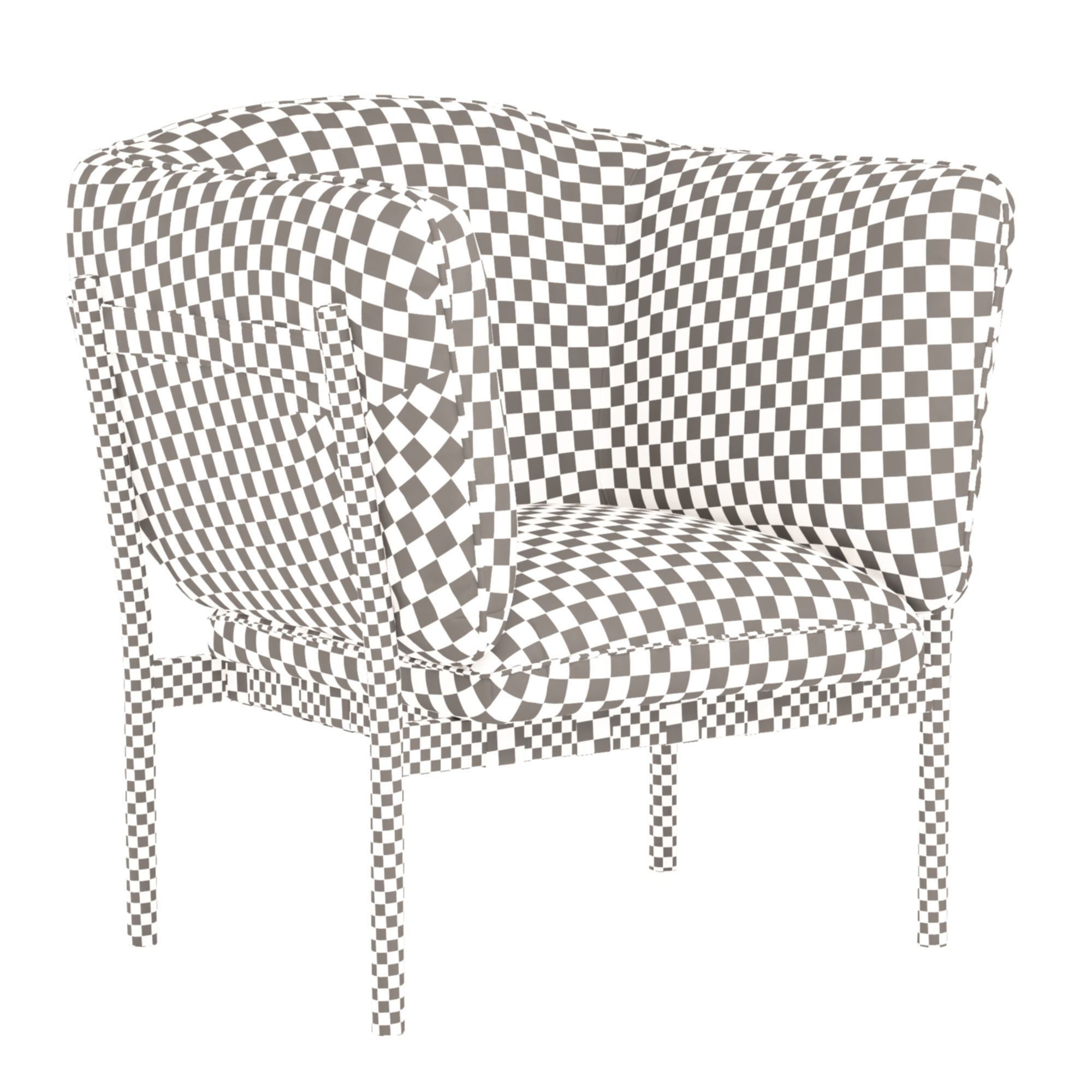 Ton Dowel Black Armchair 3D model_6