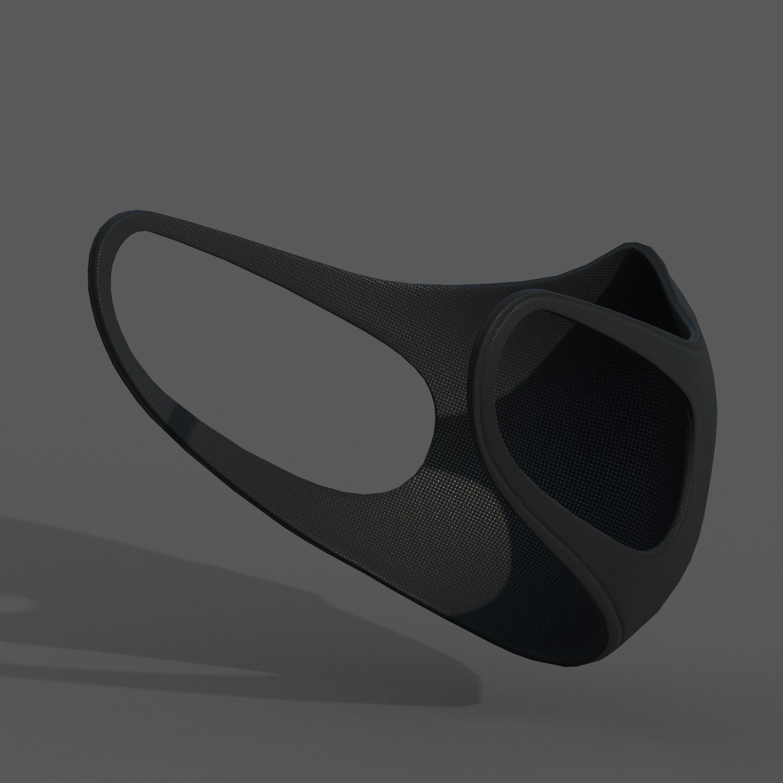 Gas mask fabric futuristic protection isolated Low-poly 3D model_6