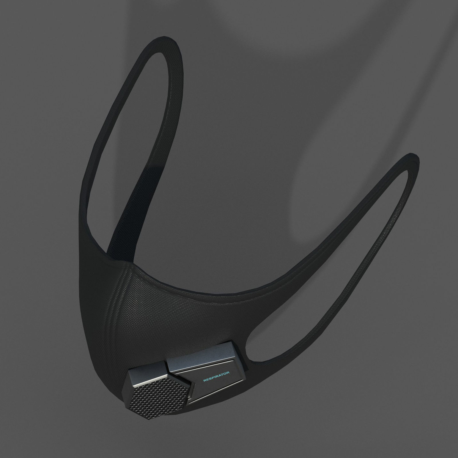 Gas mask fabric futuristic protection isolated Low-poly 3D model_5