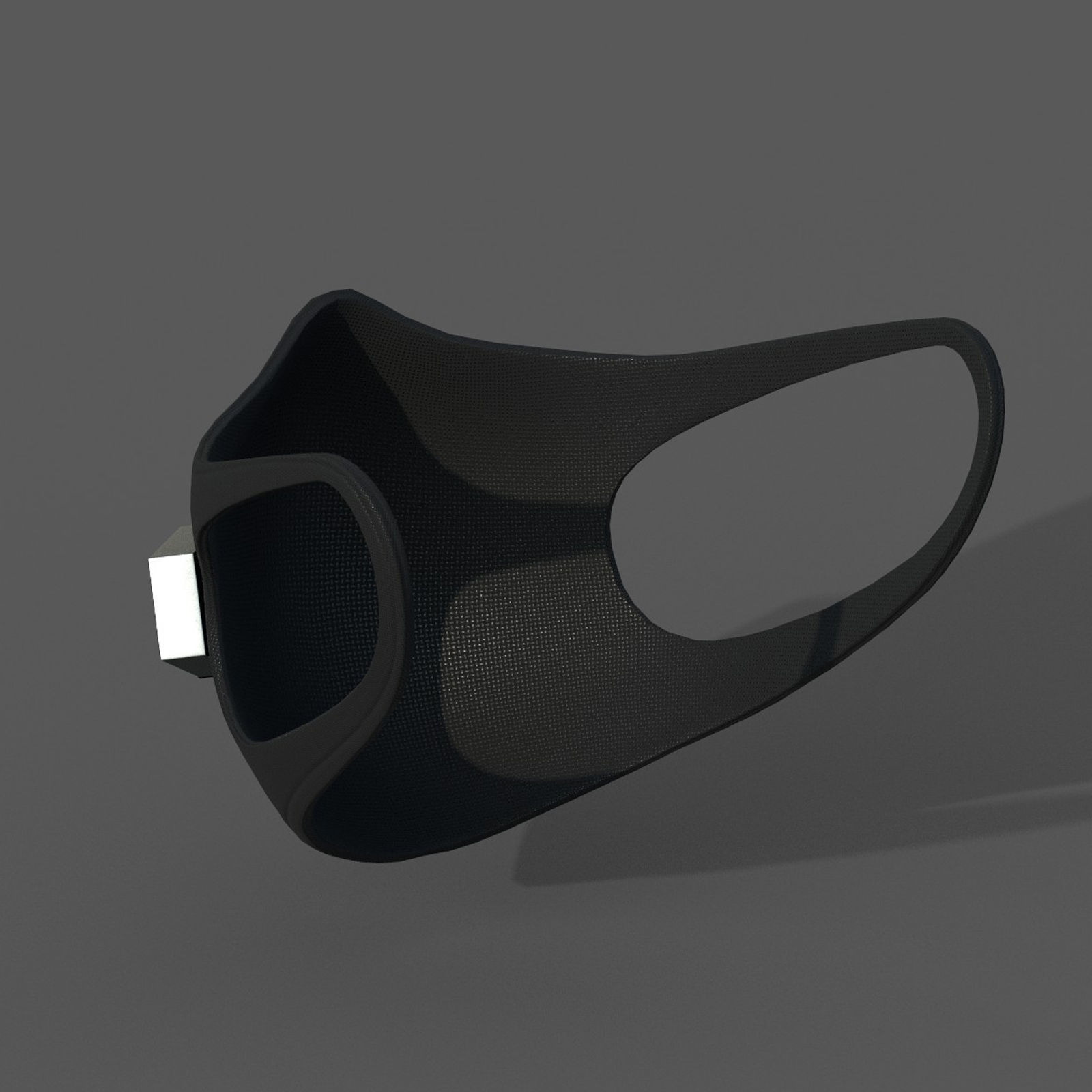 Gas mask fabric futuristic protection isolated Low-poly 3D model_7