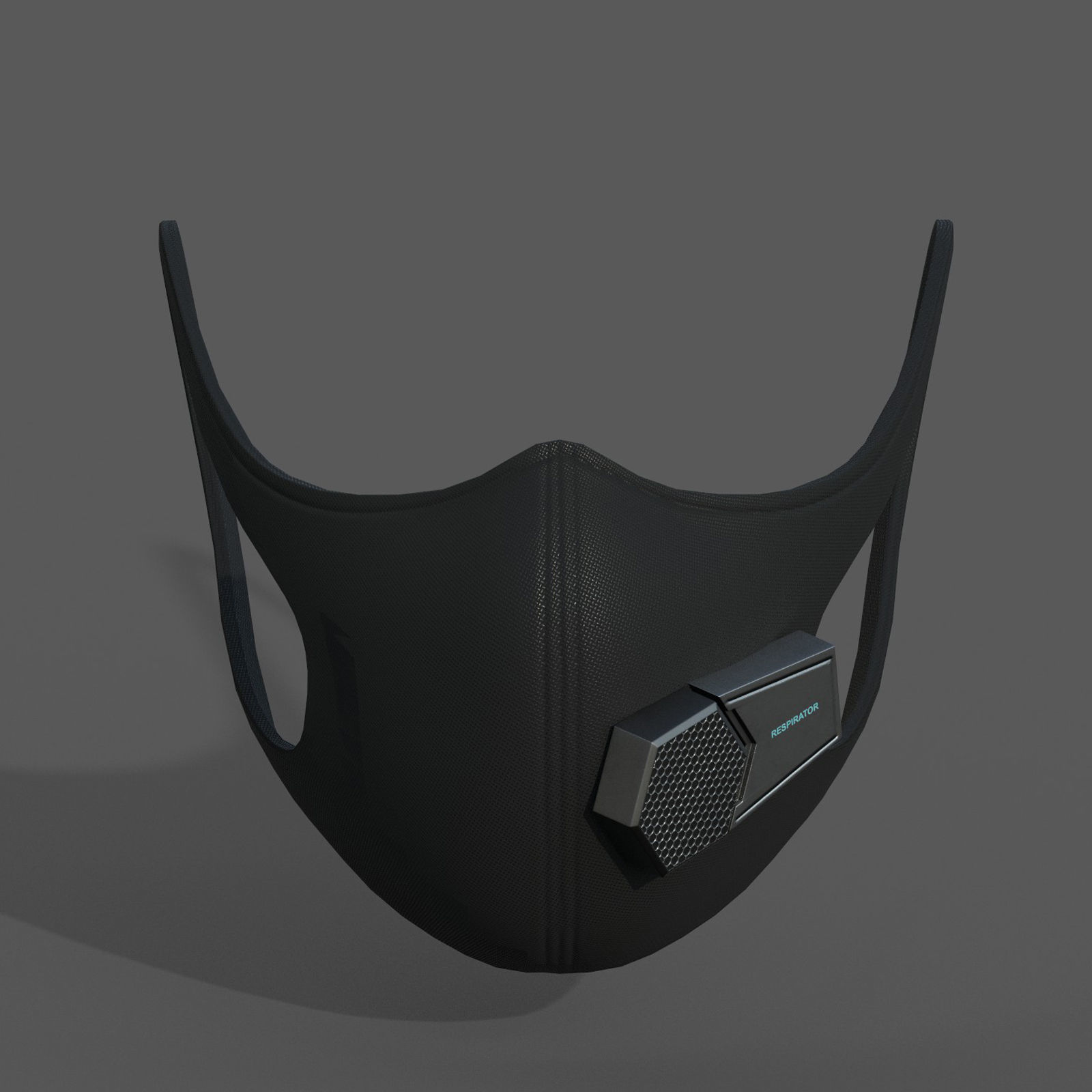 Gas mask fabric futuristic protection isolated Low-poly 3D model_2