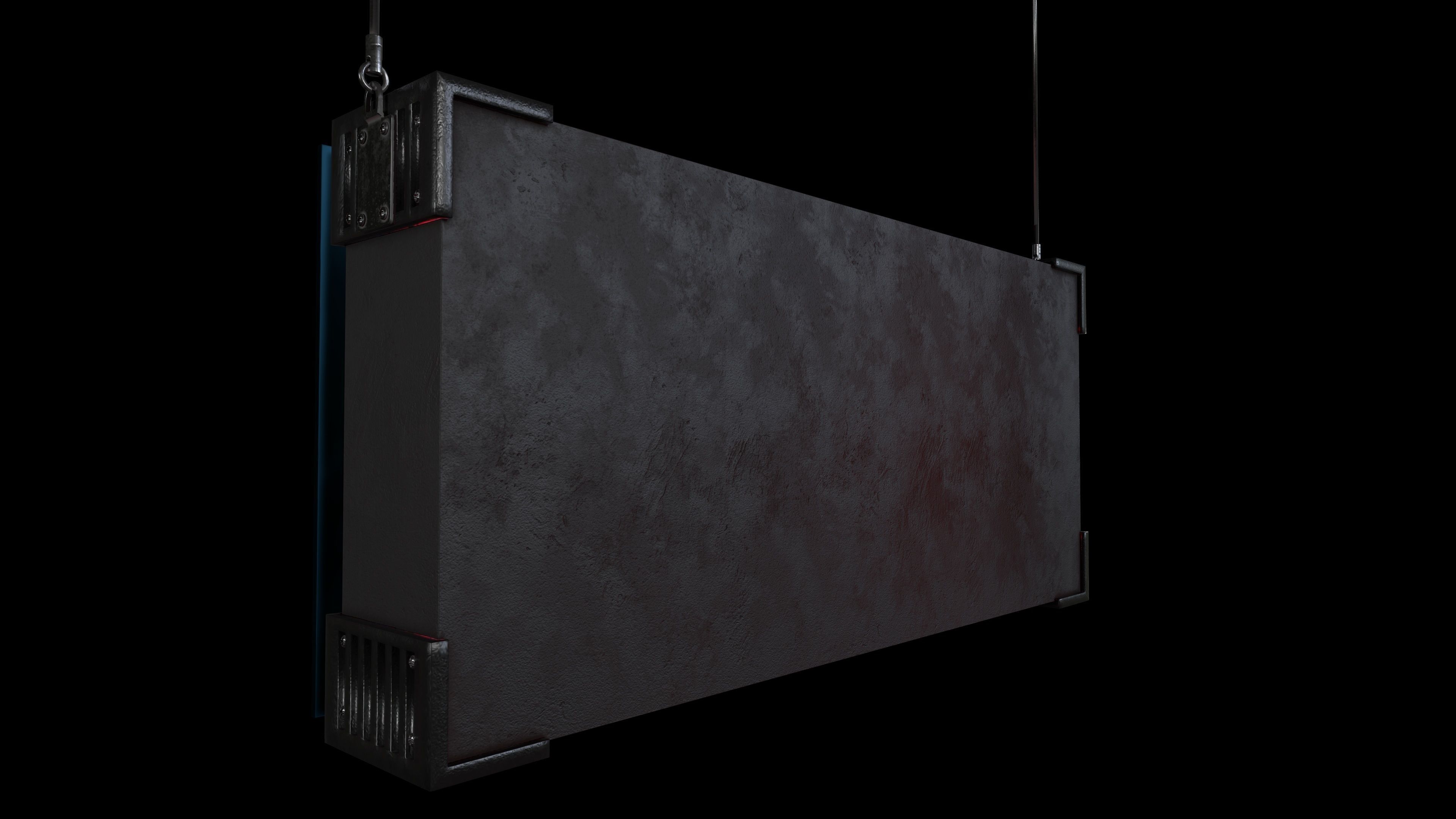 Open Sign Low-poly 3D model_2