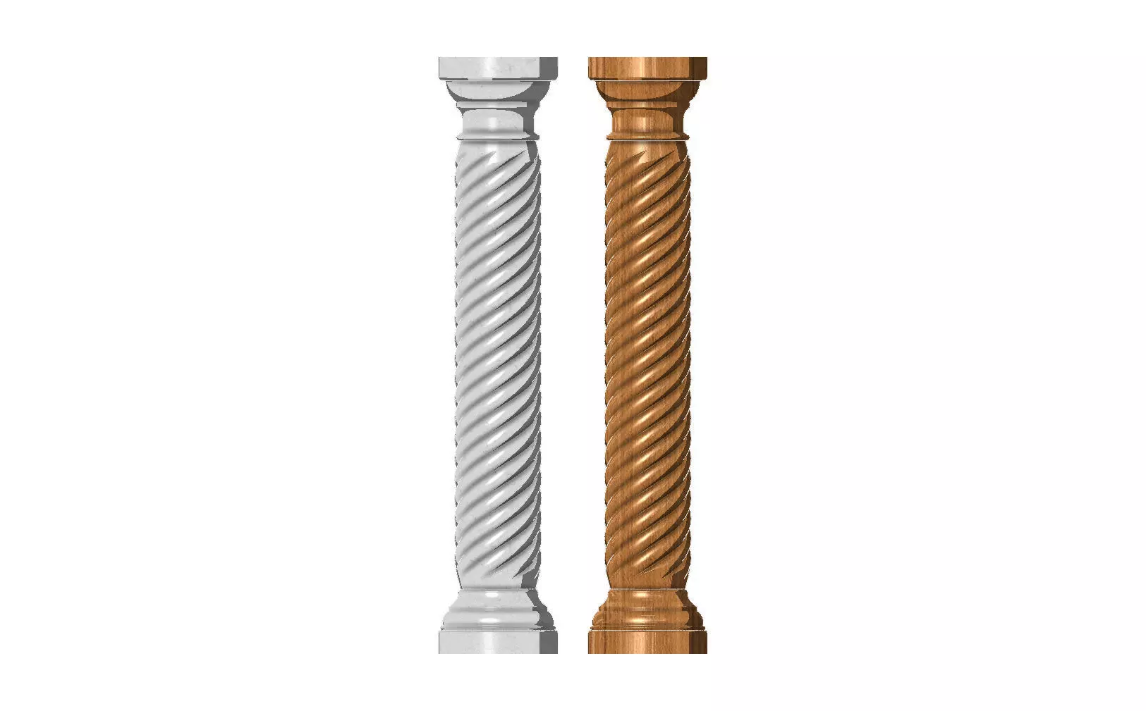 Spiral classical column 3D print model