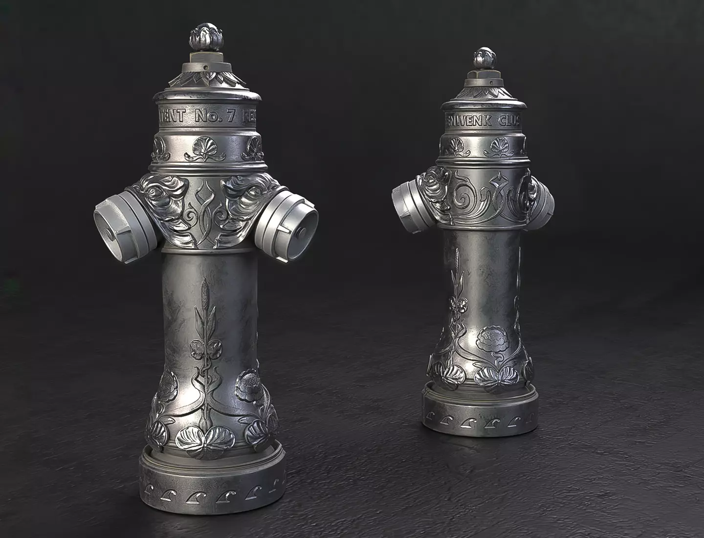 London Vintage Fire Hydrant 3D model_0