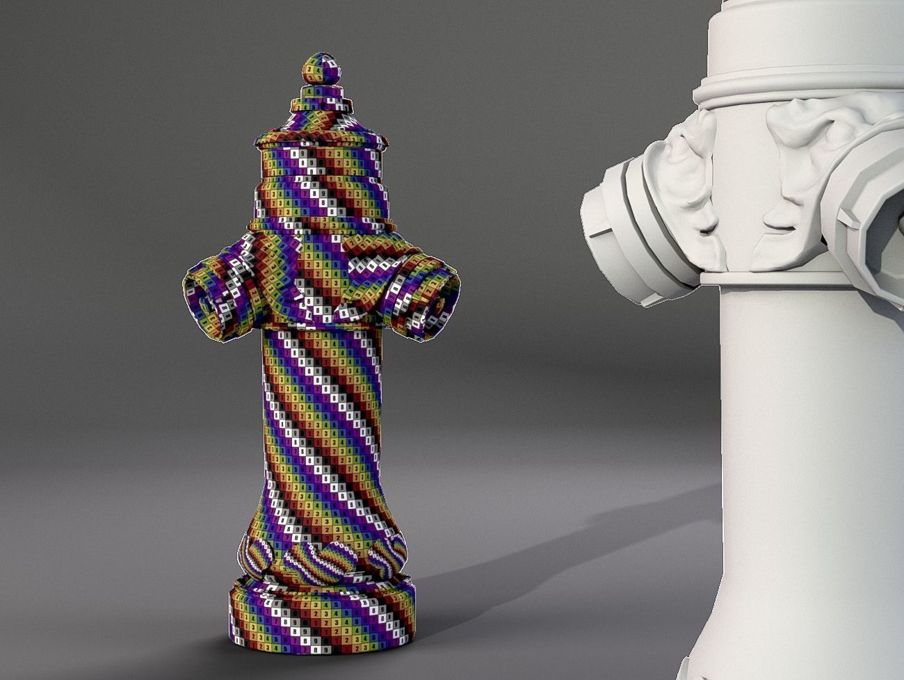 London Vintage Fire Hydrant 3D model_8