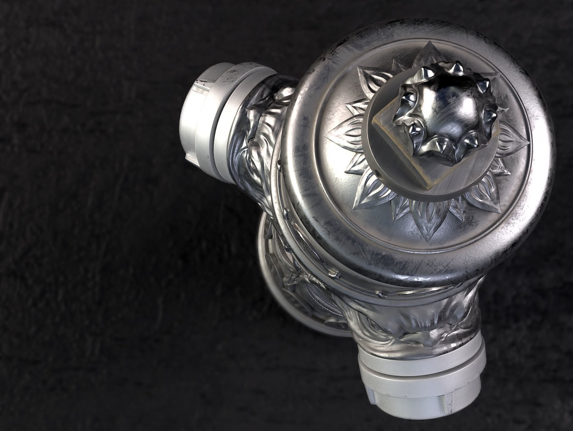 London Vintage Fire Hydrant 3D model_4