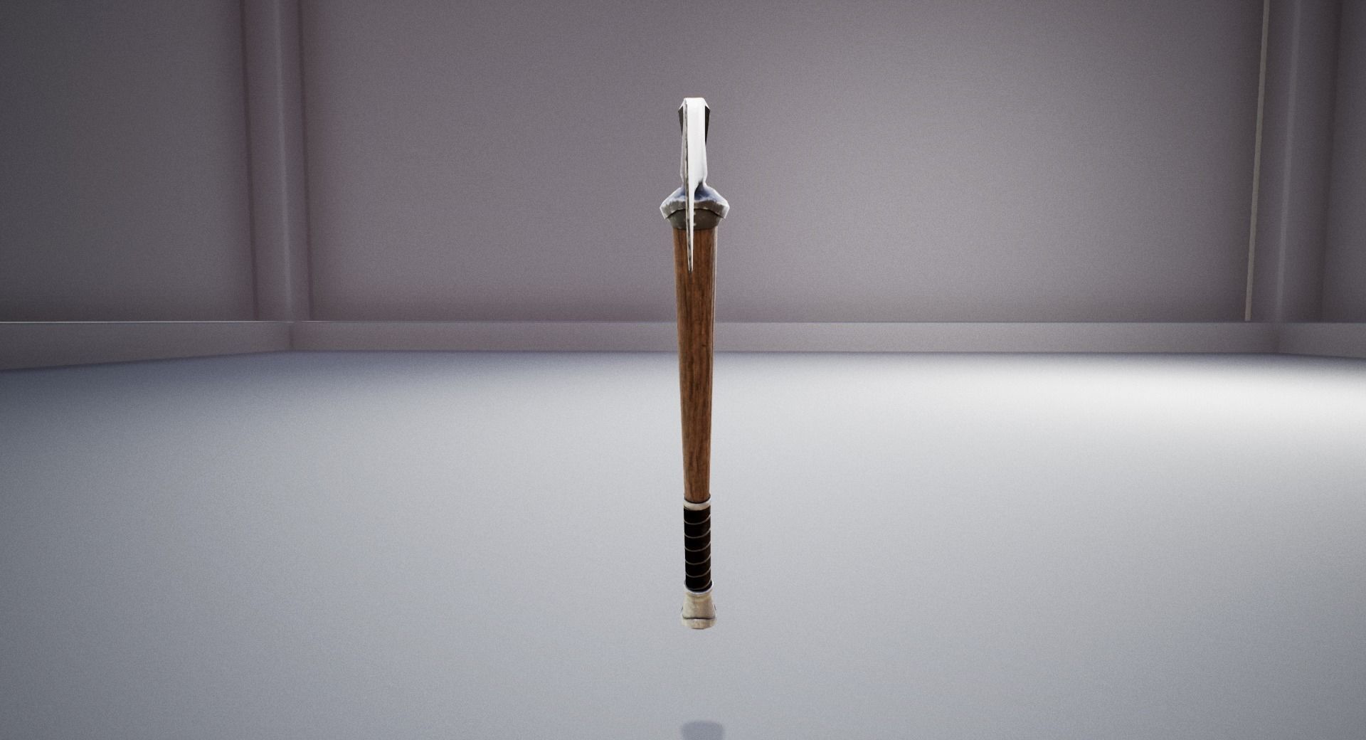 Medieval Axe Low-poly 3D model_7