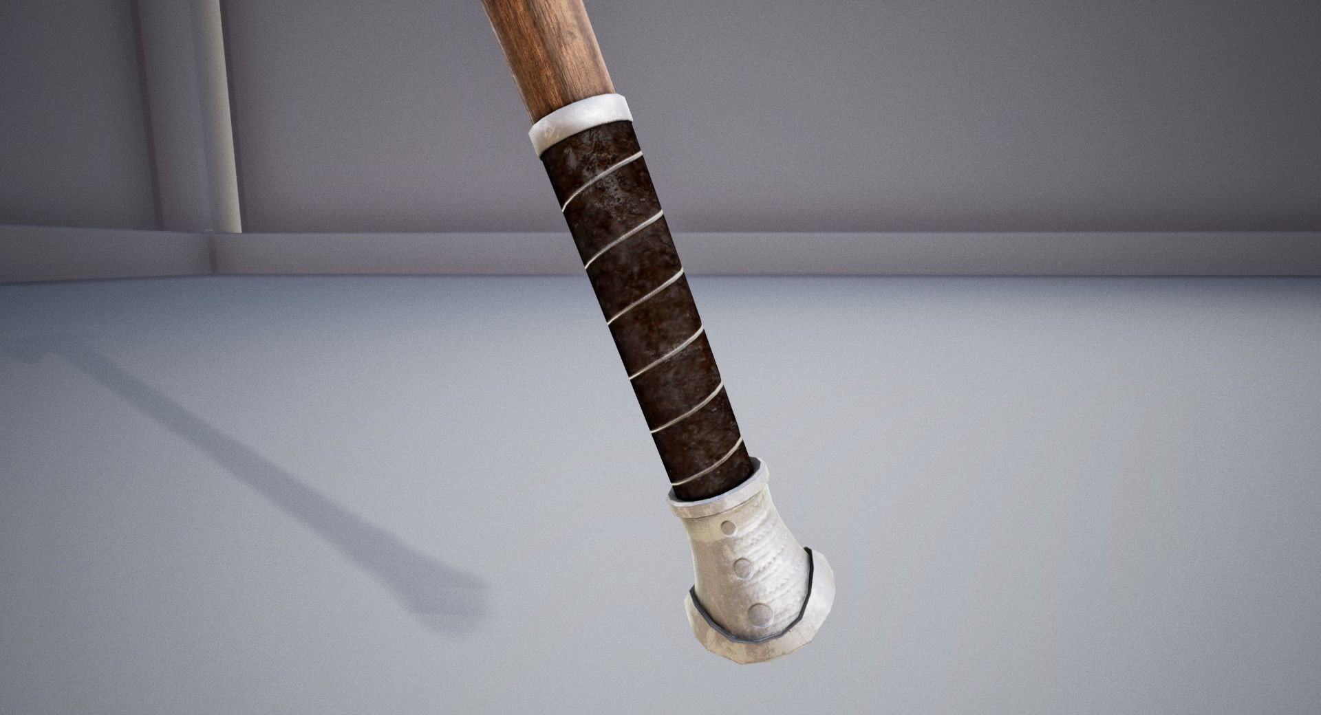 Medieval Axe Low-poly 3D model_6