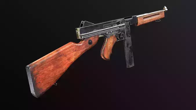 M1a1 Thompson  Low-poly 3D model