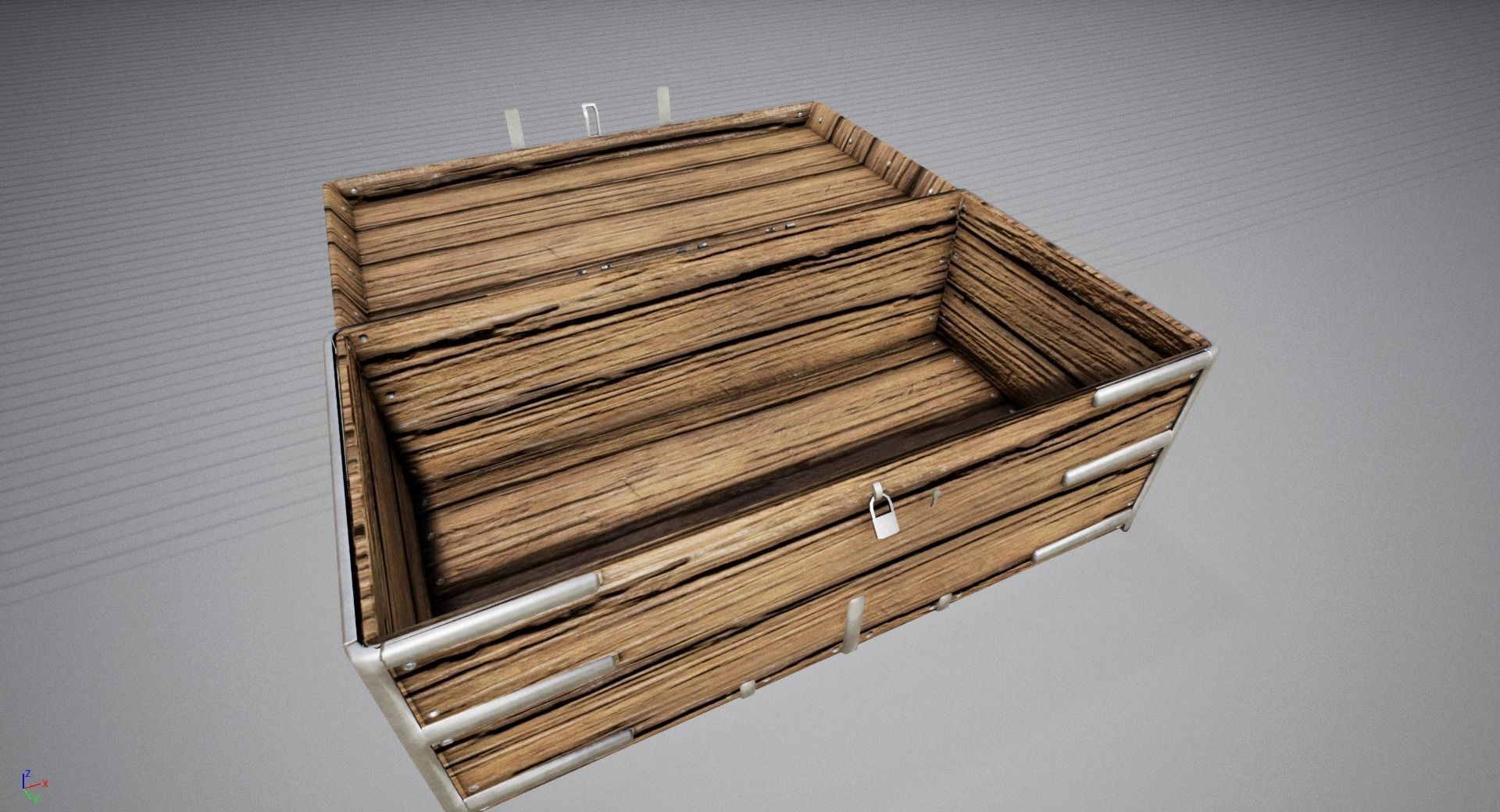 Treasure Chest Low-poly 3D model_2