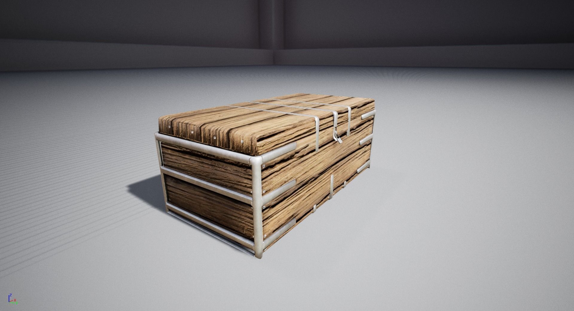 Treasure Chest Low-poly 3D model_5