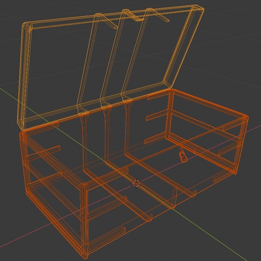 Treasure Chest Low-poly 3D model_11