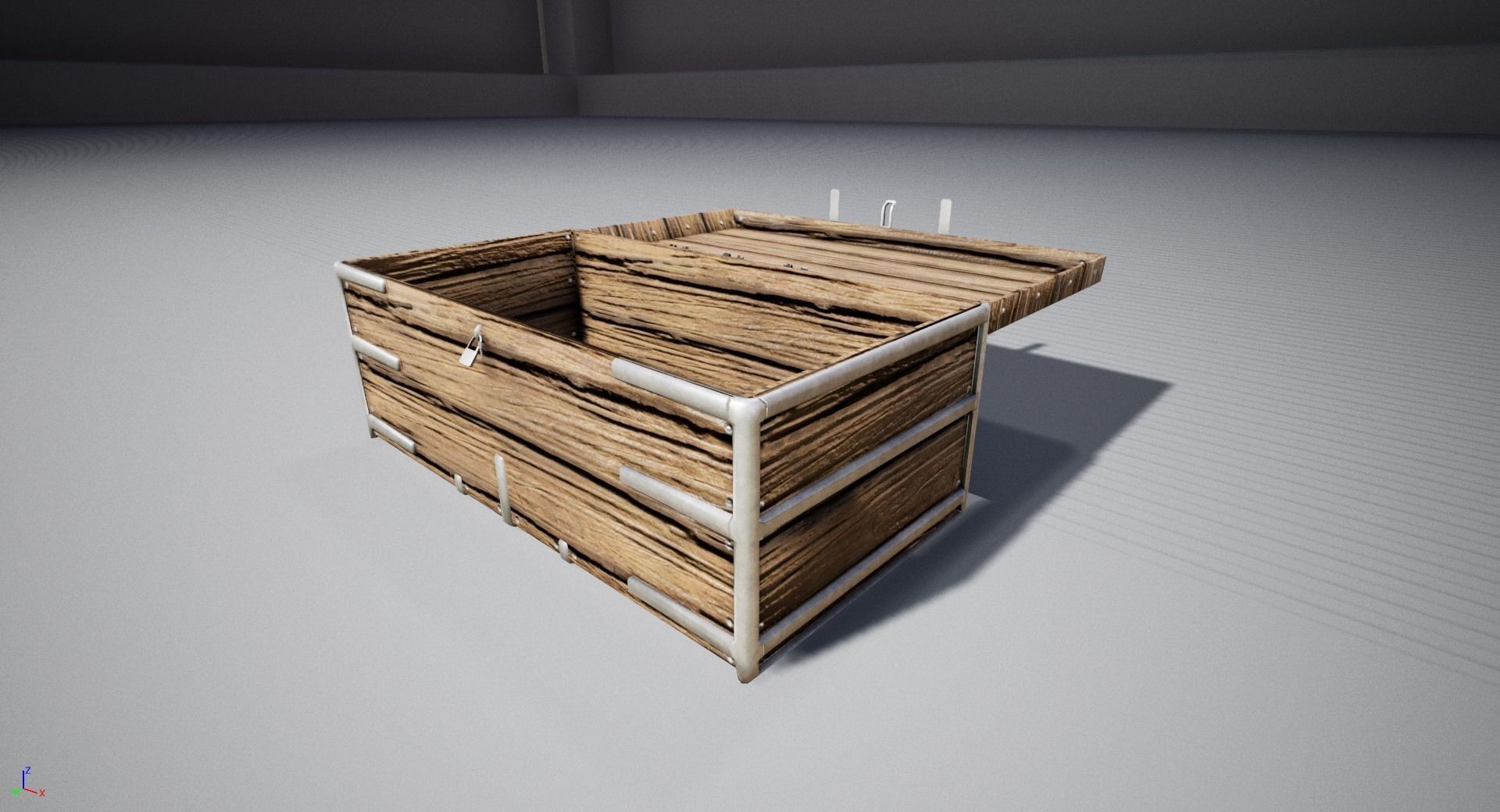 Treasure Chest Low-poly 3D model_4
