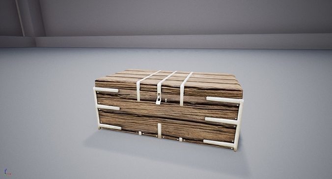 Treasure Chest Low-poly 3D model