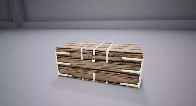 Treasure Chest Low-poly 3D model