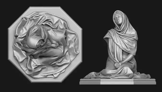 Mary Magdalene Statue 3D print model
