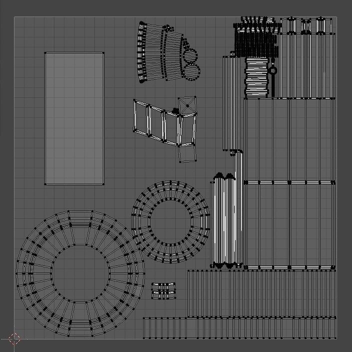 Detailed medieval water well Low-poly 3D model_8
