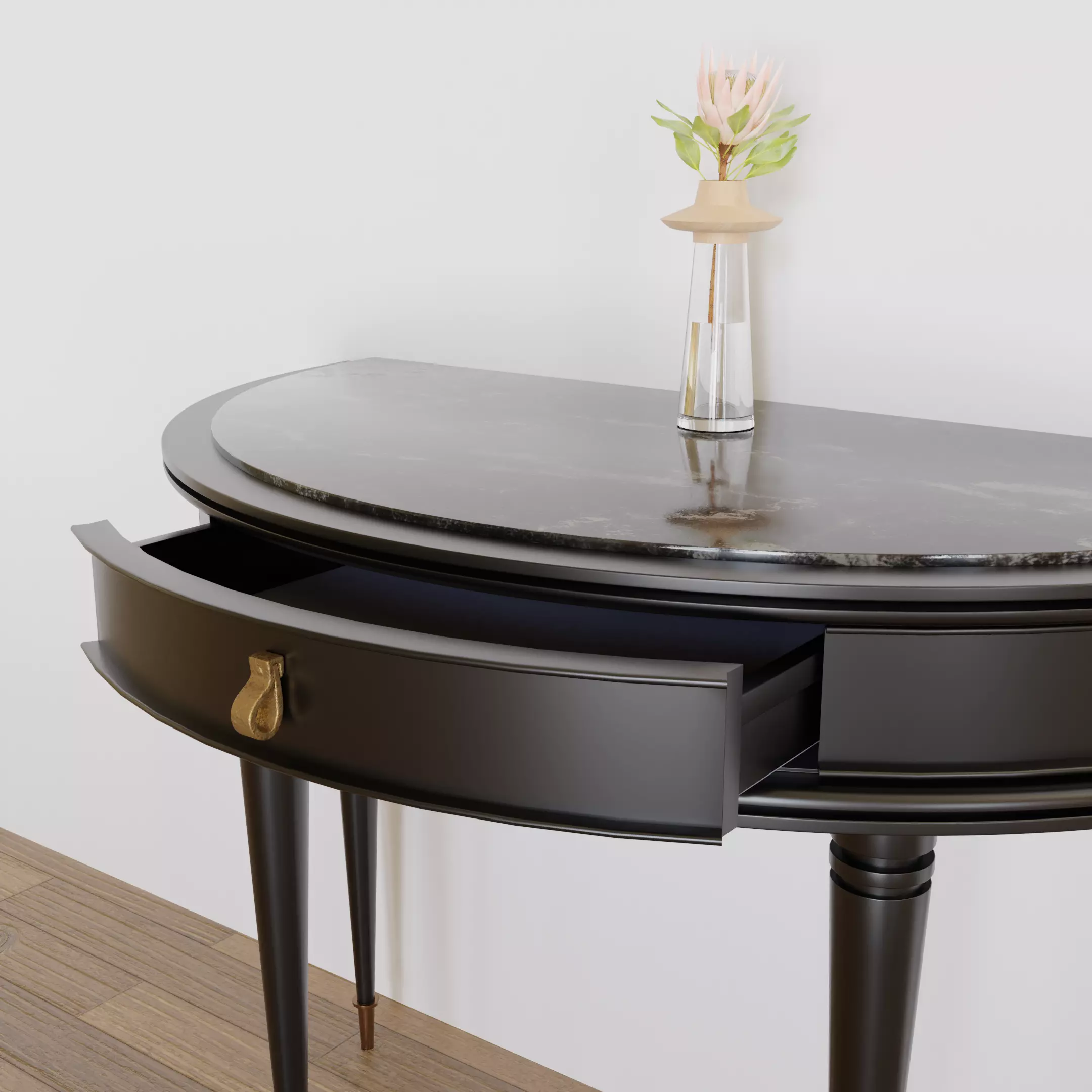 Dresser console table with gold legs 3D model | CGTrader