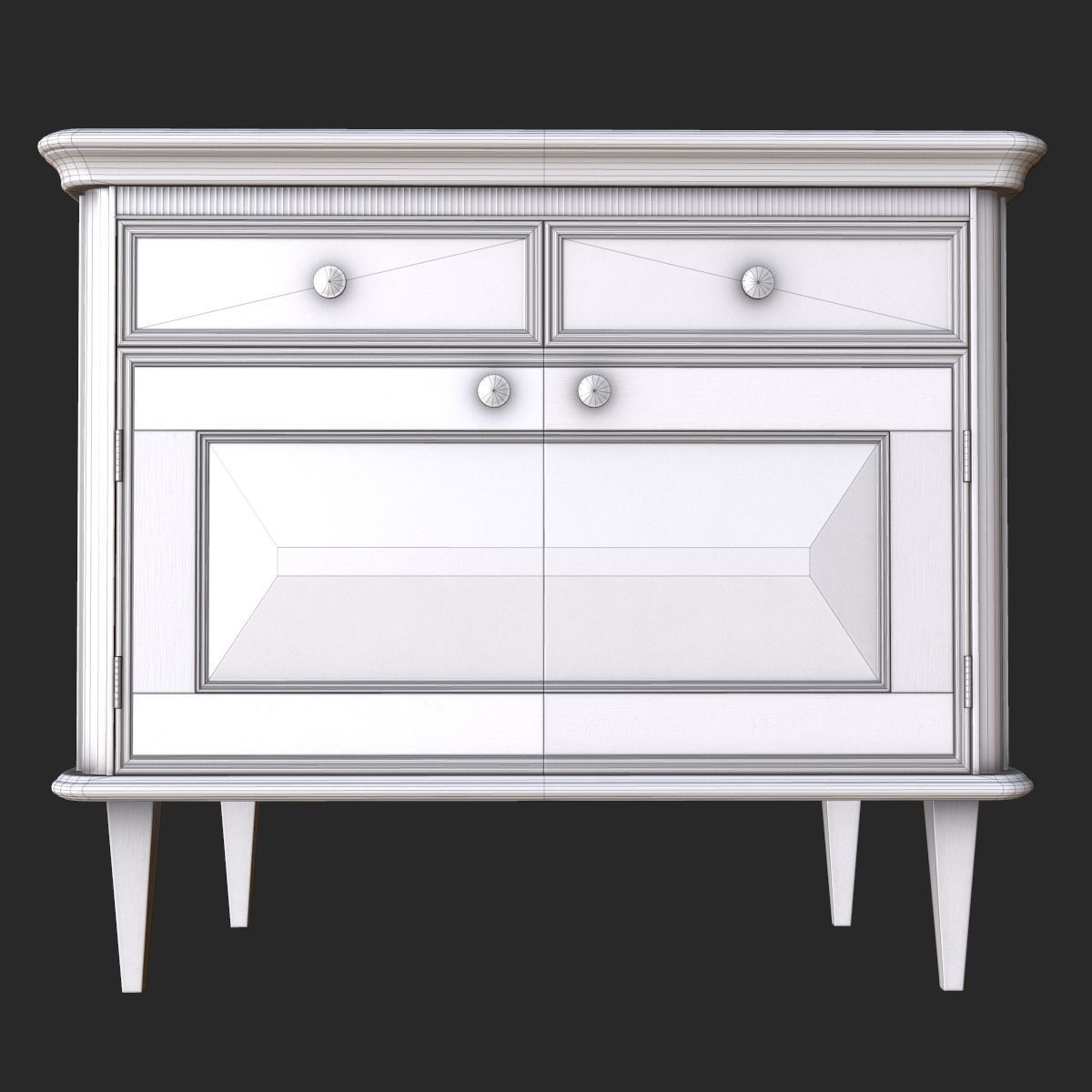 Vintage Furniture Commode PBR Game Ready Low-poly 3D model_12
