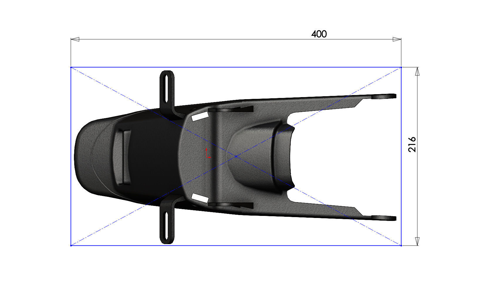 c50 docker motorcycle plastic rear fender 3D print model_6