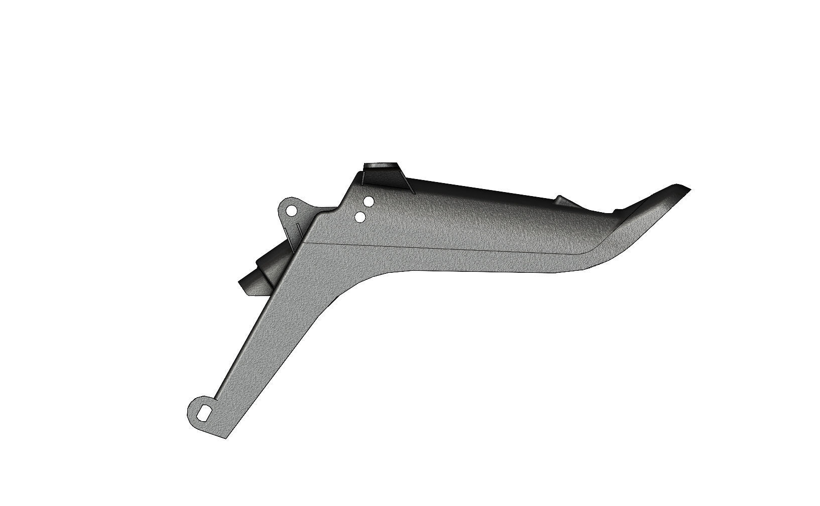 c50 docker motorcycle plastic rear fender 3D print model_4