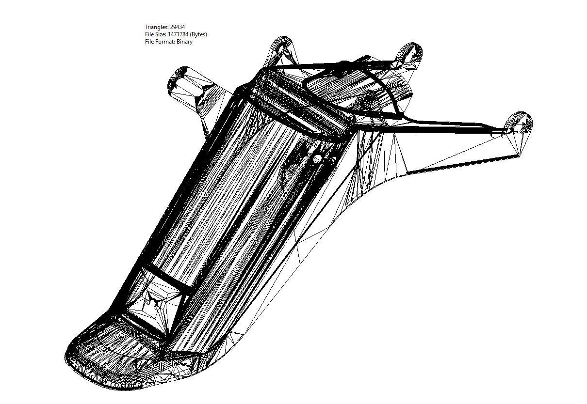 c50 docker motorcycle plastic rear fender 3D print model_18