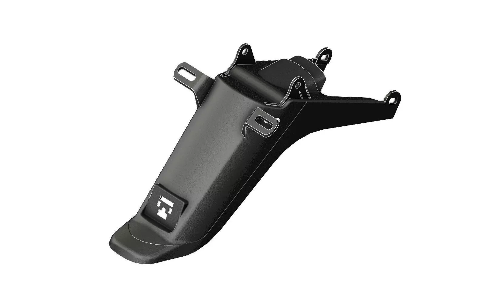 c50 docker motorcycle plastic rear fender 3D print model_0