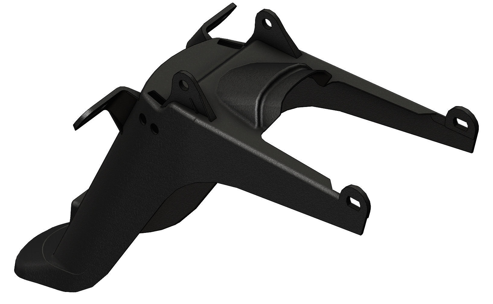 c50 docker motorcycle plastic rear fender 3D print model_13