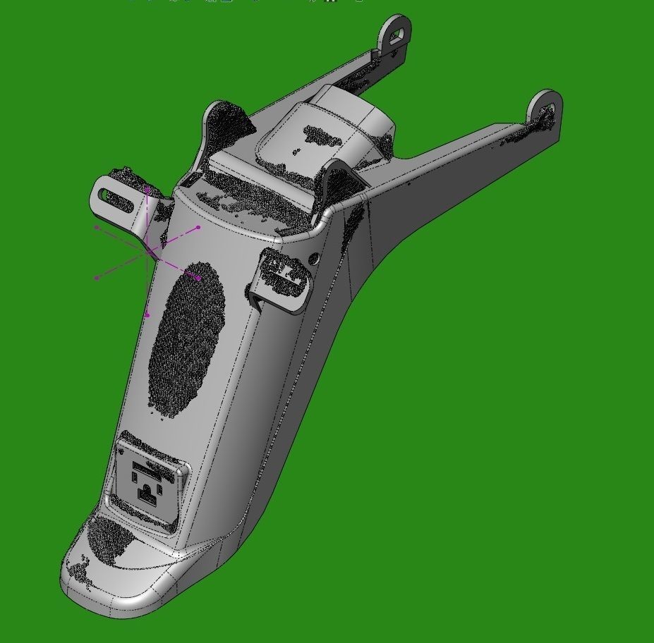 c50 docker motorcycle plastic rear fender 3D print model_17