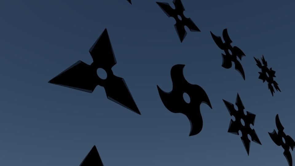 Ninja Stars 3D model_3