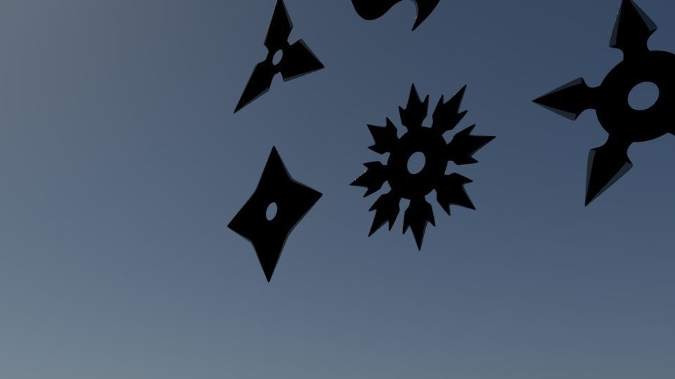Ninja Stars 3D model_5