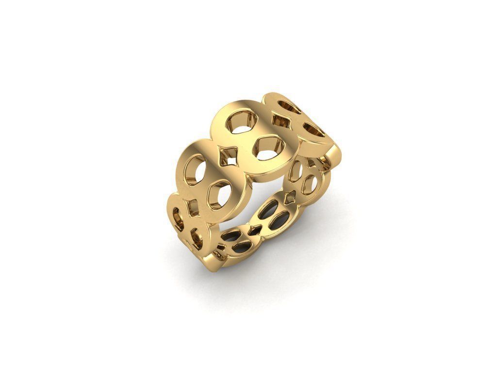 intinty style ring model ring size 50 to 64 3D print model_2