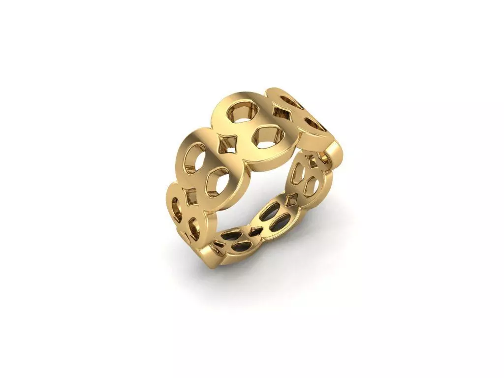 intinty style ring model ring size 50 to 64 3D print model_0