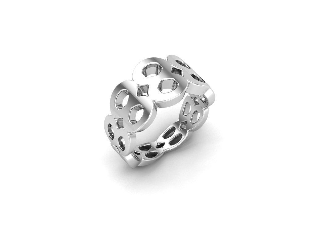 intinty style ring model ring size 50 to 64 3D print model_9