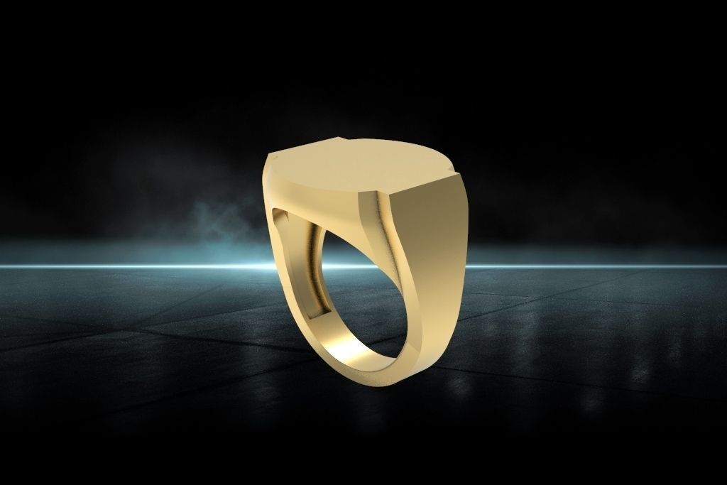 Signet man ring two model 3D print model_5