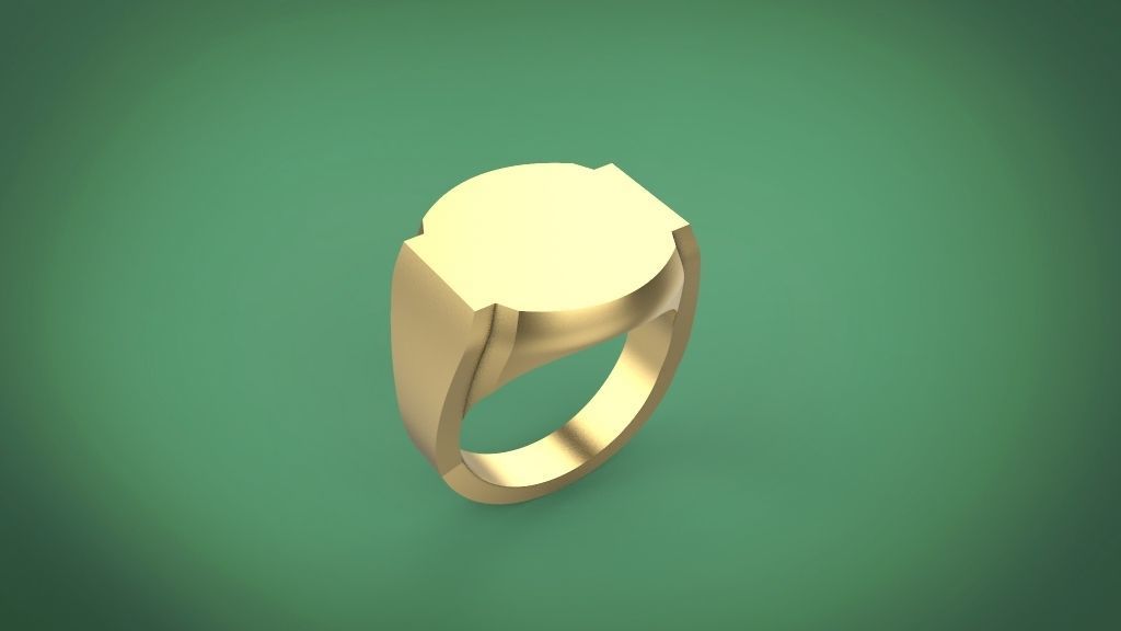 Signet man ring two model 3D print model_10
