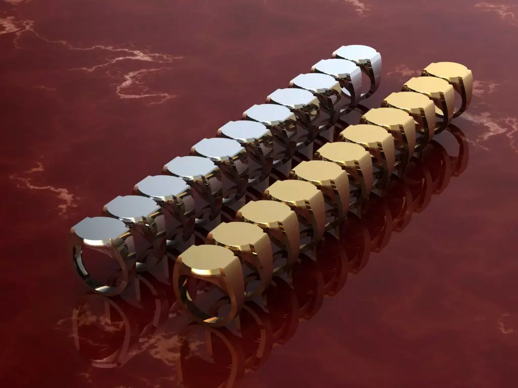 Signet man ring two model 3D print model_0